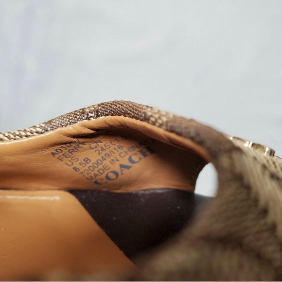 Preowned Coach Ferry Wedge sling back shoes size 8.5 - Picture 9 of 10